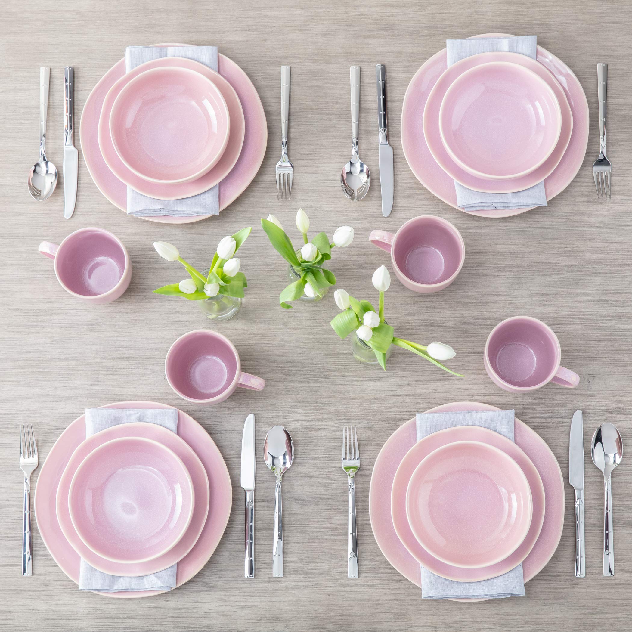 Scott Living Modern Classic 16 Piece Dinnerware Set, Service for 4